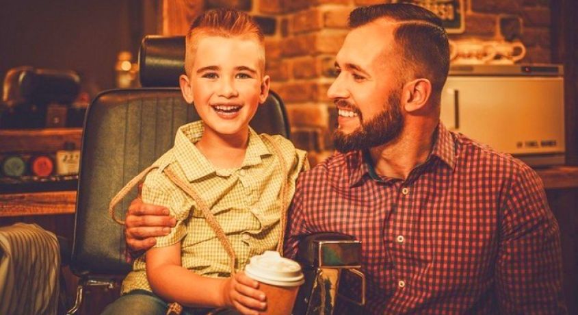 Мужская стрижка «Отец и сын», оформление бороды от барбершопа «Хo.Beautyclub» со скидкой 50%