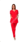 Женский медицинский костюм красный