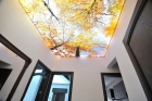 Светящийся натяжной потолок с рисунком