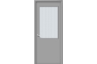 Межкомнатная ламинированная дверь «Гост-13», (цвет Л-16 Серый)