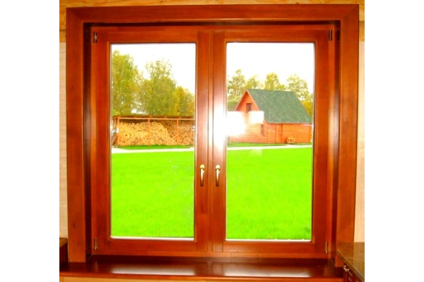 Установка окна деревянного 1400*2100 сосна