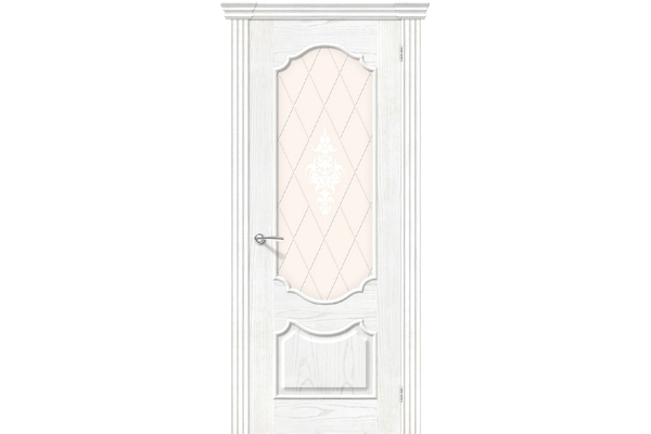 Межкомнатная дверь «Париж», натуральный шпон (цвет Т-23 Жемчуг)