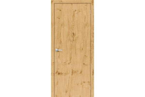 Межкомнатная дверь «Вуд Флэт-0.V», натуральный шпон (цвет Barn Oak)