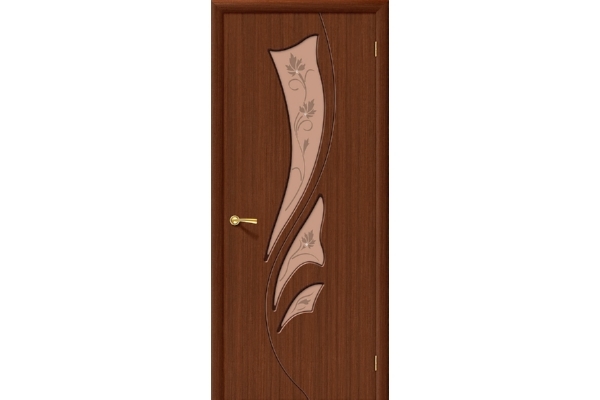 Межкомнатная дверь в шпоне файн-лайн «Эксклюзив», (цвет Ф-17 Шоколад)