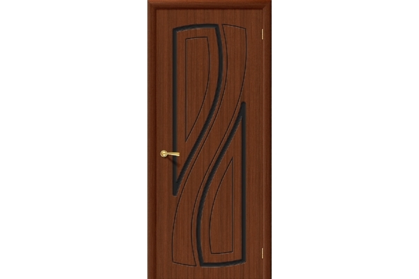 Межкомнатная дверь в шпоне файн-лайн «Лагуна», (цвет Ф-17 Шоколад)