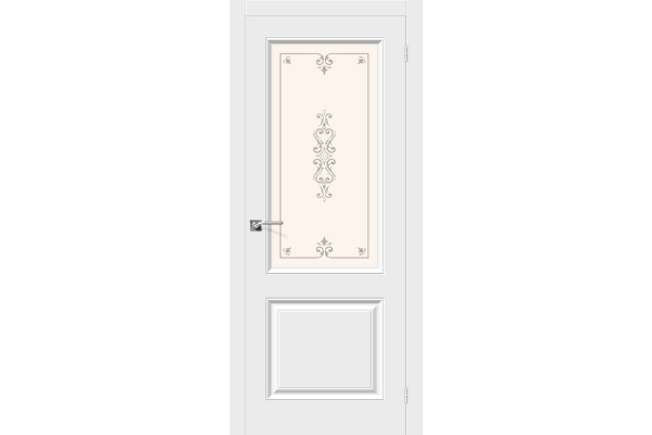 Межкомнатная дверь ПВХ «Скинни-13», (цвет П-23 Белый)