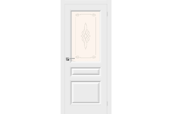 Межкомнатная дверь ПВХ «Скинни-15», (цвет П-23 Белый)