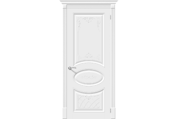 Межкомнатная дверь Эмаль «Скинни-20 Art», (цвет Whitey)