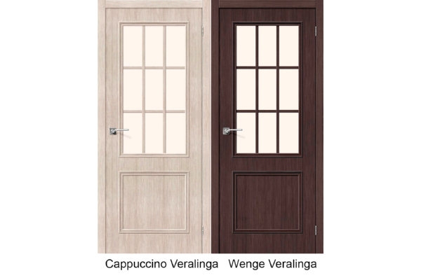 Межкомнатная дверь экошпон «Симпл-13», (цвет Cappuccino Veralinga, Wenge Veralinga)