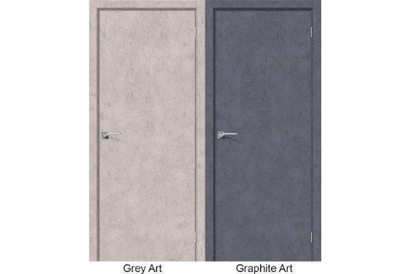 Межкомнатная дверь экошпон «Порта-50 4AF», (цвет Grey Art, Graphite Art)
