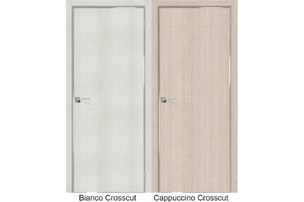 Межкомнатная дверь экошпон «Порта-50 4А», (цвет Bianco Crosscut, Cappuccino Crosscut)