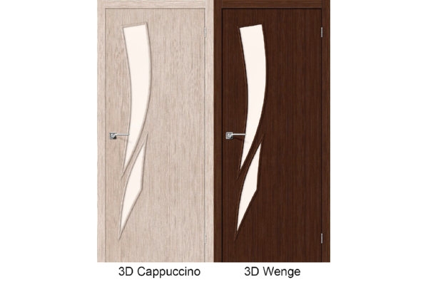 Межкомнатная дверь МДФ «Мастер-10», (цвет 3D Cappuccino, 3D Wenge)