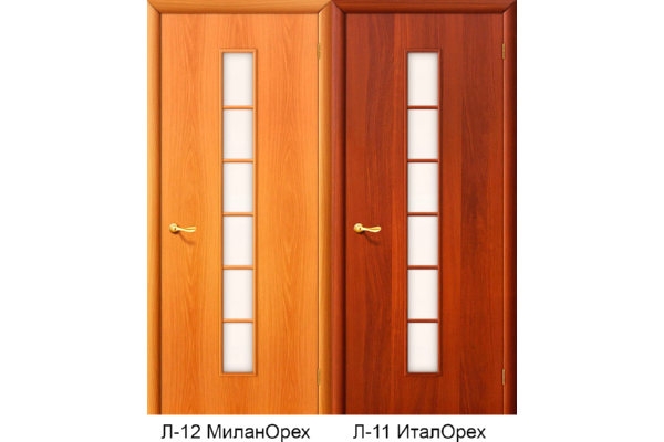 Межкомнатная ламинированная дверь «2С», (цвет Л-12 Миланский Орех, Л-11 Итальянский Орех)