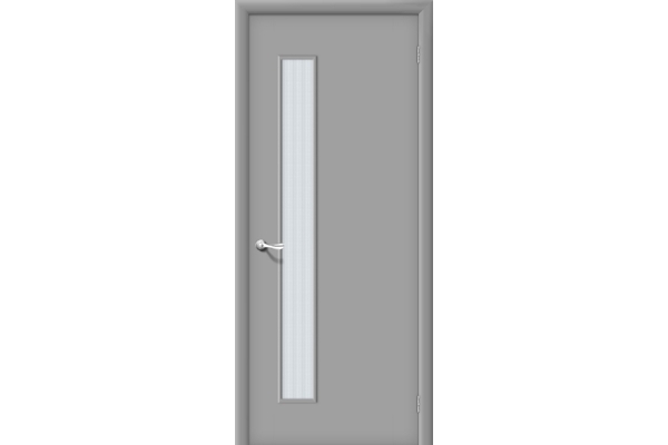 Межкомнатная ламинированная дверь «Гост-3», (цвет Л-16 Серый, ПО-1)