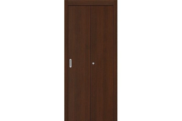 Складная межкомнатная дверь (книжка) «ГОСТ-0», (цвет Л-13 Венге)