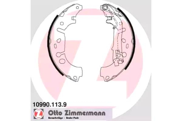 Комплект тормозных колодок арт: ZIMMERMANN 10990.113.9