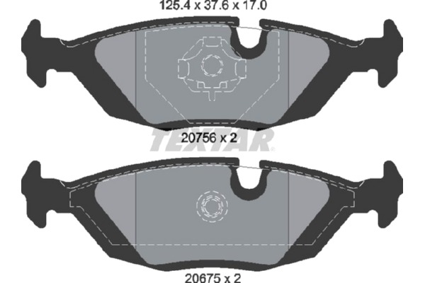 Комплект тормозных колодок, дисковый тормоз арт: TEXTAR 2067502