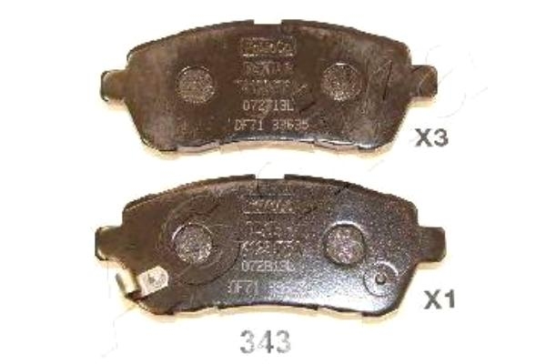 Комплект тормозных колодок, дисковый тормоз арт: ASHIKA 50-03-343