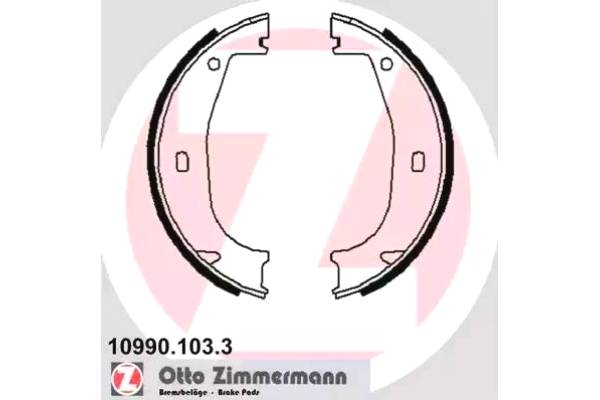 Комплект тормозных колодок, стояночная тормозная система арт: ZIMMERMANN 10990.103.3
