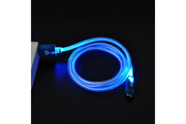Разъем micro-USB зеленый, светящийся(CBL710-UMU-10G) WIIIX 1м