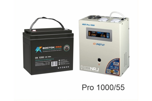 Энергия PRO-1000 + Аккумуляторная батарея ВОСТОК PRO СК-1255