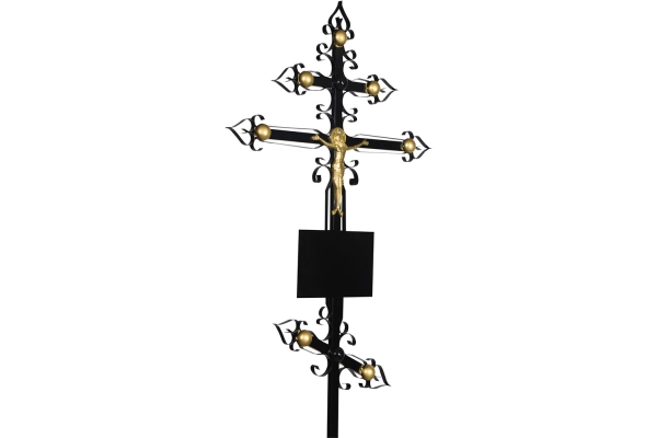 Крест на могилу металлический Купола