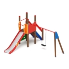 Детский игровой комплекс с горкой и качелями «Счастливое детство» ДИК 2.01.03 H=1200