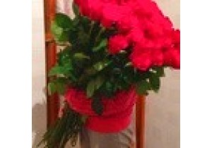 Красные розы высотой 100 см 