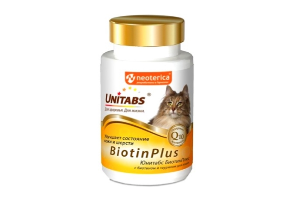 Юнитабс с биотином для кошек таб.120шт