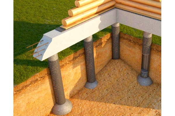 Свайно-ростверковый фундамент для деревянных домов 