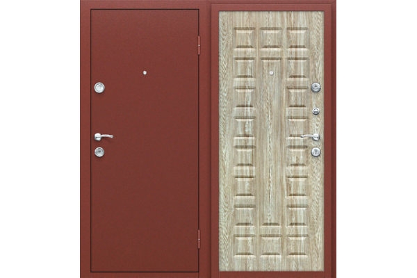 Дверь входная металлическая «Йошкар», (цвет Антик медь/Ель карпатская)