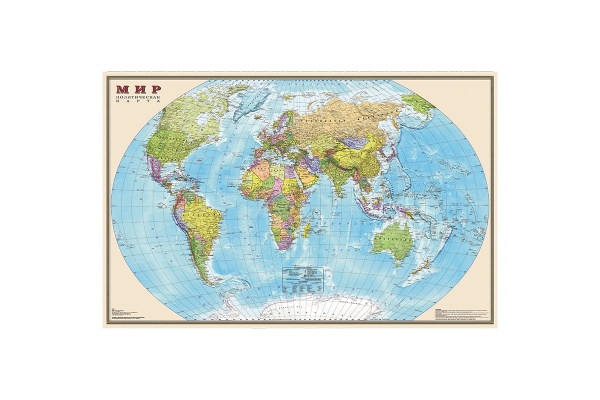 Карта "Мир" политическая DMB, 1:25млн., 1220*790мм