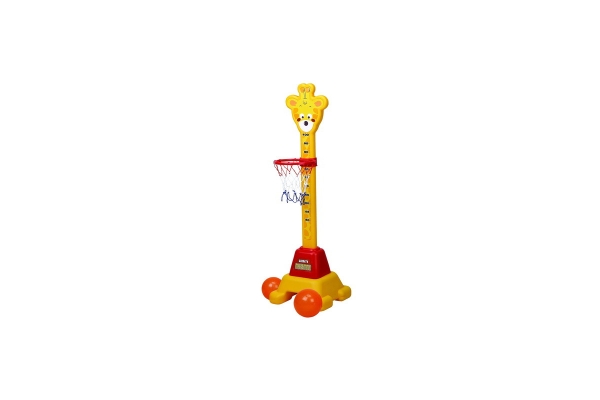 Стойка баскетбольная Жираф желто-красная 39,5х19х118 см арт.KU-1503