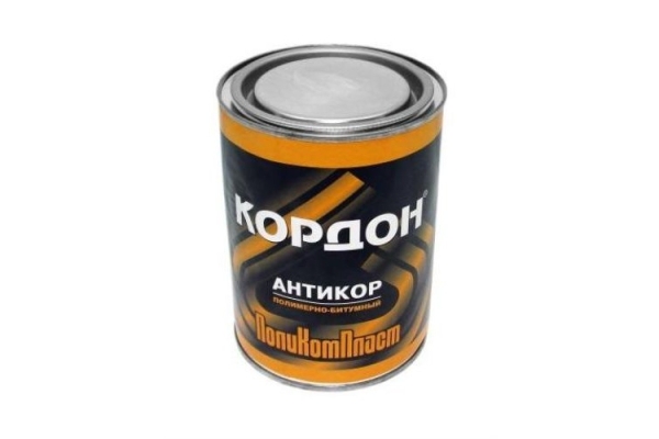 Антикор Кордон 1кг полимерно-битумный ПолиКомПласт
