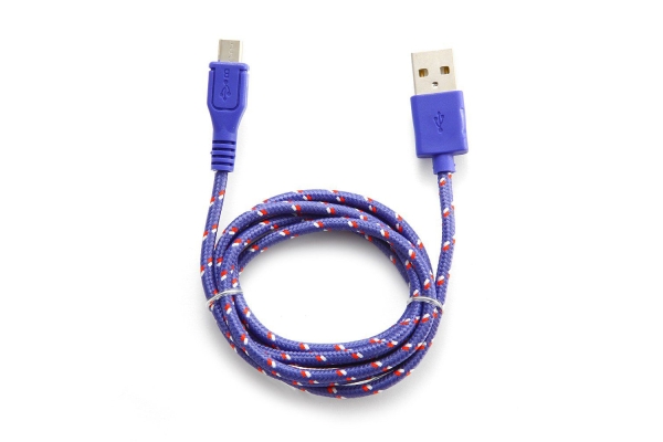Разъем micro-USB синий YB-2 105 см для iPHONE iPAD