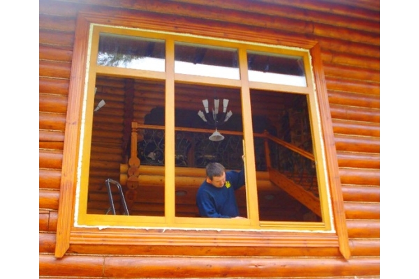 Деревянное окно под ключ 1400*2100 лиственница