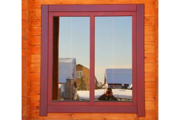 Деревянное окно с установкой 1400*2100 дуб