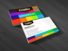 Дизайн визитки цветной (4+0)