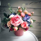 Искусственные цветы в корзине «Эллая»
