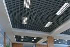 Потолок грильято металлик серебристый (100*100*40)  