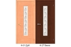 Межкомнатная дверь в шпоне файн-лайн «Рондо», (цвет Ф-01 Дуб, Ф-27 Венге)