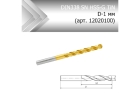 Сверло по металлу стандарт DIN338 SN HSS-G TiN D-1 мм (арт. 12020100)