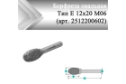Борфреза овальная Rodmix Е 12 мм х 20 мм M06 двойная насечка (арт. 2512200602)