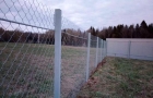Забор из сетки рабицы с одной лагой 1,5 м