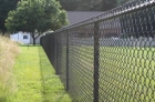 Забор из сетки рабицы с одной лагой 2 м