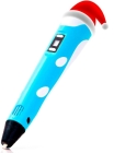 Новогодний набор 3Д Ручка Spider Pen PLUS с пластиком, трафаретами цвет голубой