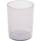 Подставка-стакан Стамм "Офис", пластик, круглый, тонированный серый
