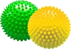 Мячи массажные ЕЖИКИ 6,5 см, желтый и зеленый Альпина Пласт