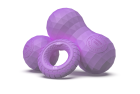 Набор из двух массажных мячей с кистевым эспандером пурпурный Original FitTools