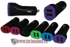 Прикуриватель разветвитель для USB на 2 гнезда фиолетовый XKY-030 Dc-12-24v, Dc5v=2.1A/1A Torino